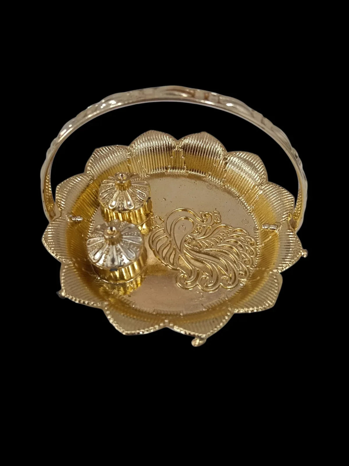 Haldi Kumkum Holder (Round Basket) Festival items - 11356