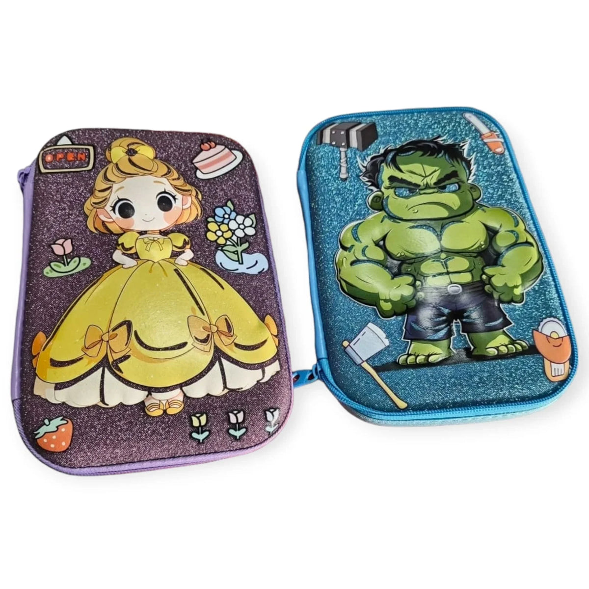 Glitter Pencil Case with Compartments, Pencil Pouch for Kids, School Supply Organizer Pencil Box for Students - 20100