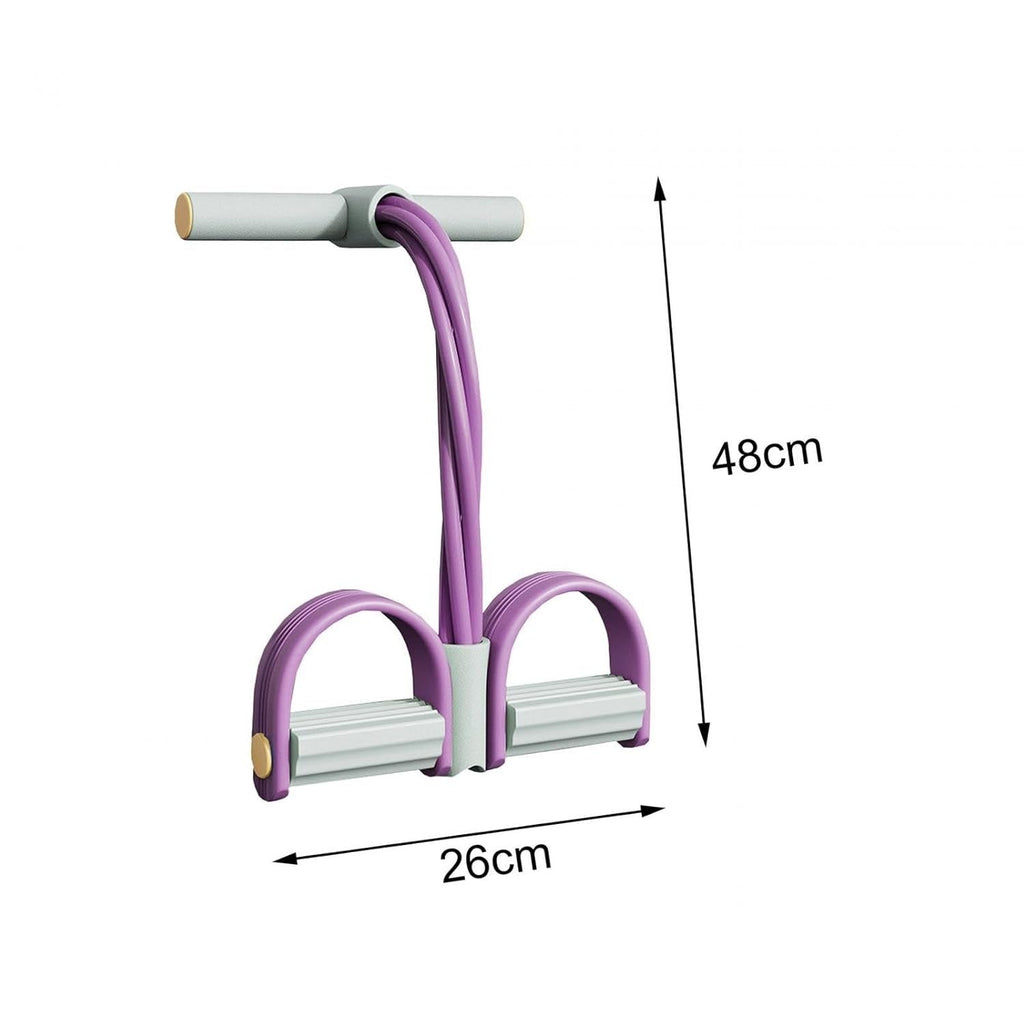 Multifunction Exercise Tension Rope Foot Pedal Resistance Fitness Pull Bands Purple | Fitness, Running & Yoga - 20575