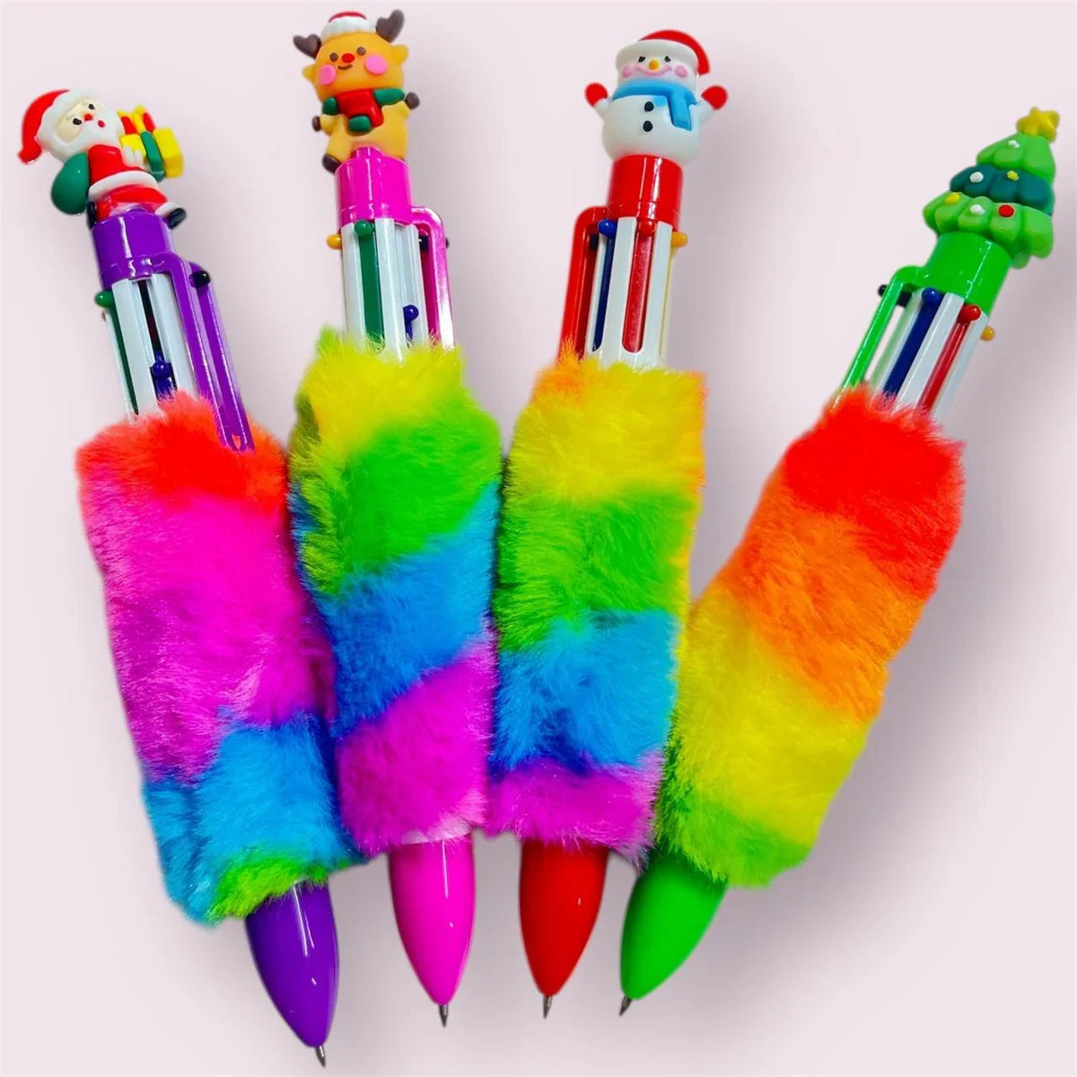Santa 6-in-1 Fur pen for Girls/Return Gift for Kids/Birthday Return Gift - 3121