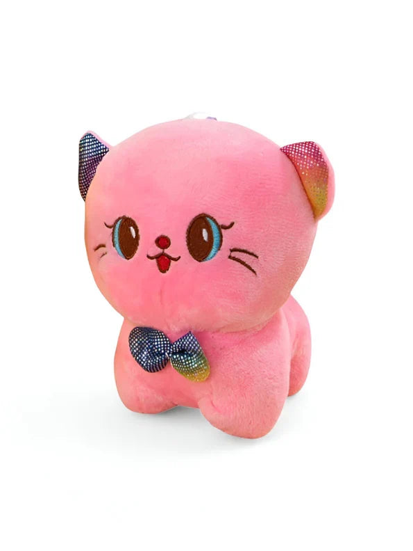 Cat Soft Toy for Babies 17*12 Cm Toy Kids Catty Plush Toy for Kids Cute Kitty Filled Soft Toy Birthday Gift (Multicolor) - 20064