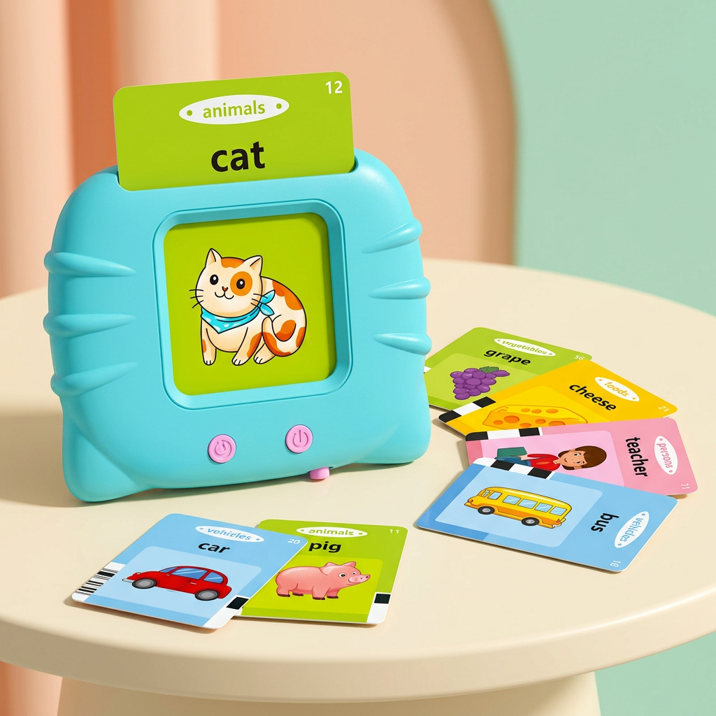Flashcard toy colourful studio scene