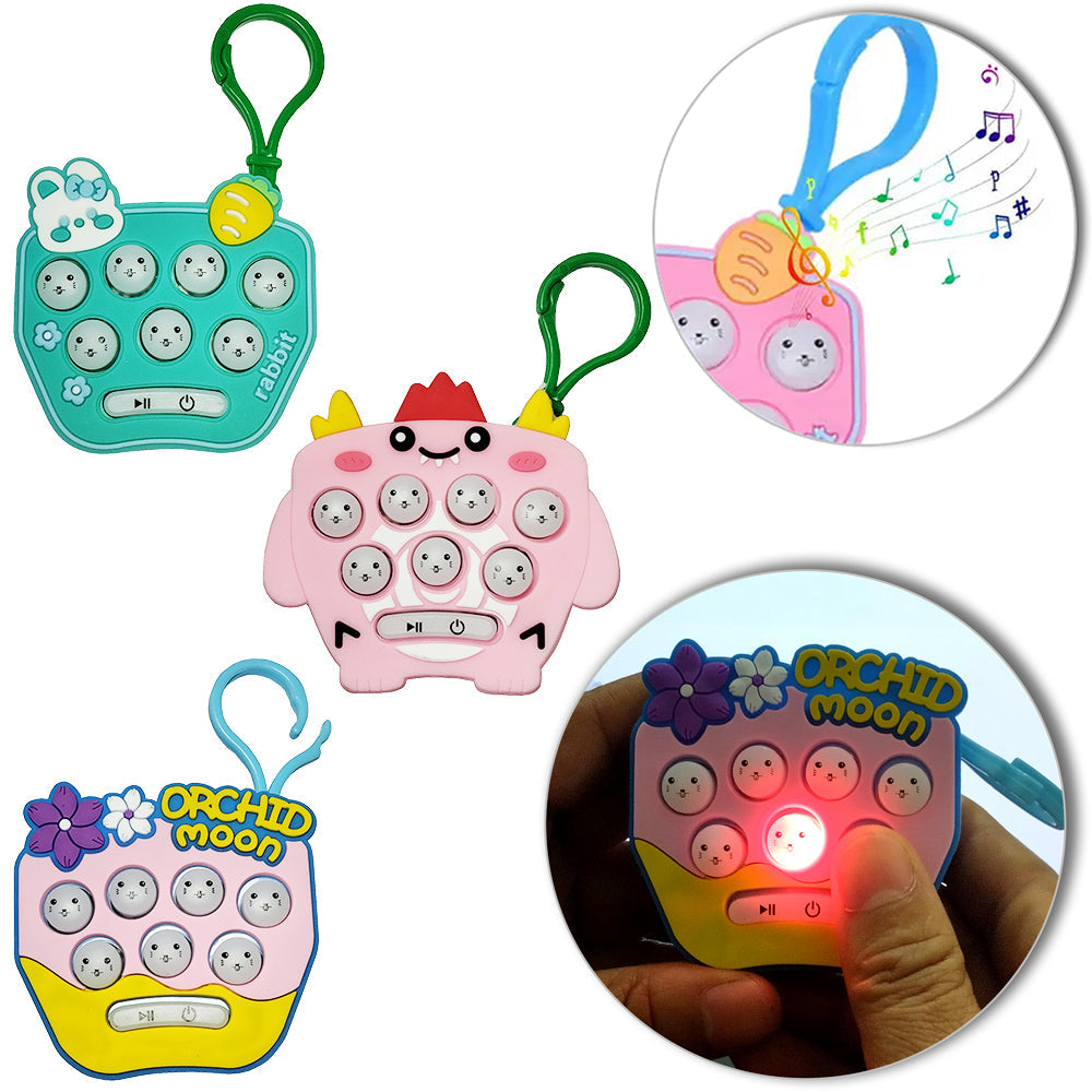 Mini Whack-a-Mole Keychain | Electronic Hamster Fidget Game Toy | Lightweight and Safe Keychain for Classic Game Fun for Kids - 20540