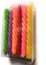 ( 2 pcs ) Random Color Spiral Candle 25 cm - 1472