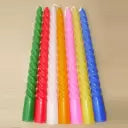 ( 2 pcs ) Random Color Spiral Candle 25 cm - 1472