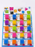 Mini Maze Cube Puzzle Keychain Toy Set – 20 Pieces Multicolor - 20777