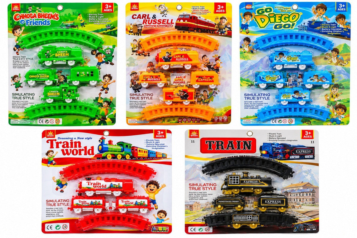 CR2210 Toy Train Set | Classic Mini Railway with Tracks, Lights & Sound | Educational Electric Train Toy for Boys & Girls