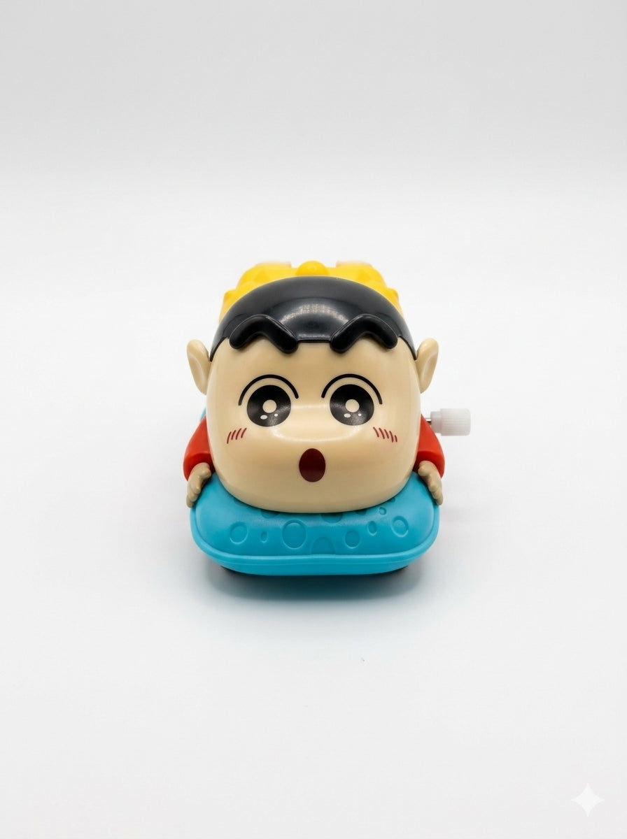 Crayon Shin Chan Wind Up Crawling Toy Figure Red Clockwork Walking Cartoon Character Toy Mechanical Wind Up Action Figure No Battery Required Educational Fun Toy for Kids Boys Girls - 21232