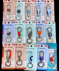 VA013-Q Portable Double Ring Keychain & Key Holder For Car & Bike’s Anti-Lost Key Chain For Gift Boys Girls & Friends  {Random Design}