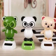 Solar Powered Dancing White Panda Dolls Swinging Animated Sun Catcher Car Decor Portable Suncatchers Home Car Ornament Kids Toys Gifts (1 pcs) - 10274