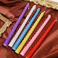 ( 2 pcs ) Random Color Spiral Candle 25 cm - 1472
