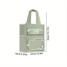 Portable File Handbag Large Capacity Tote Bag Student Training Multicolor - 10673