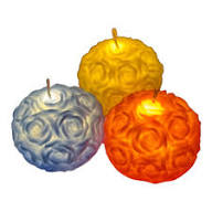 LED Rose Ball Candle Light Up Decorative Floral Design, Battery Operated, Wedding Home Decor - 20146