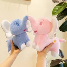 Elephant Soft Toy for Kids | Elephant Plush Hugging Pillow | Soft Toy for Kids Girl Boy Birthday Gift {25 Cm} - 20078