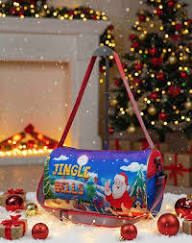 Christmas Santa Print Duffle Bags – Waterproof Bag Shoulder Bag with Large Compartment for  Travel, Duffle Bags, Size 14" * 8" inch - 11294