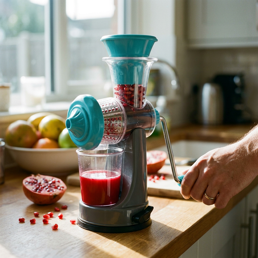 Juicer crank demonstration
