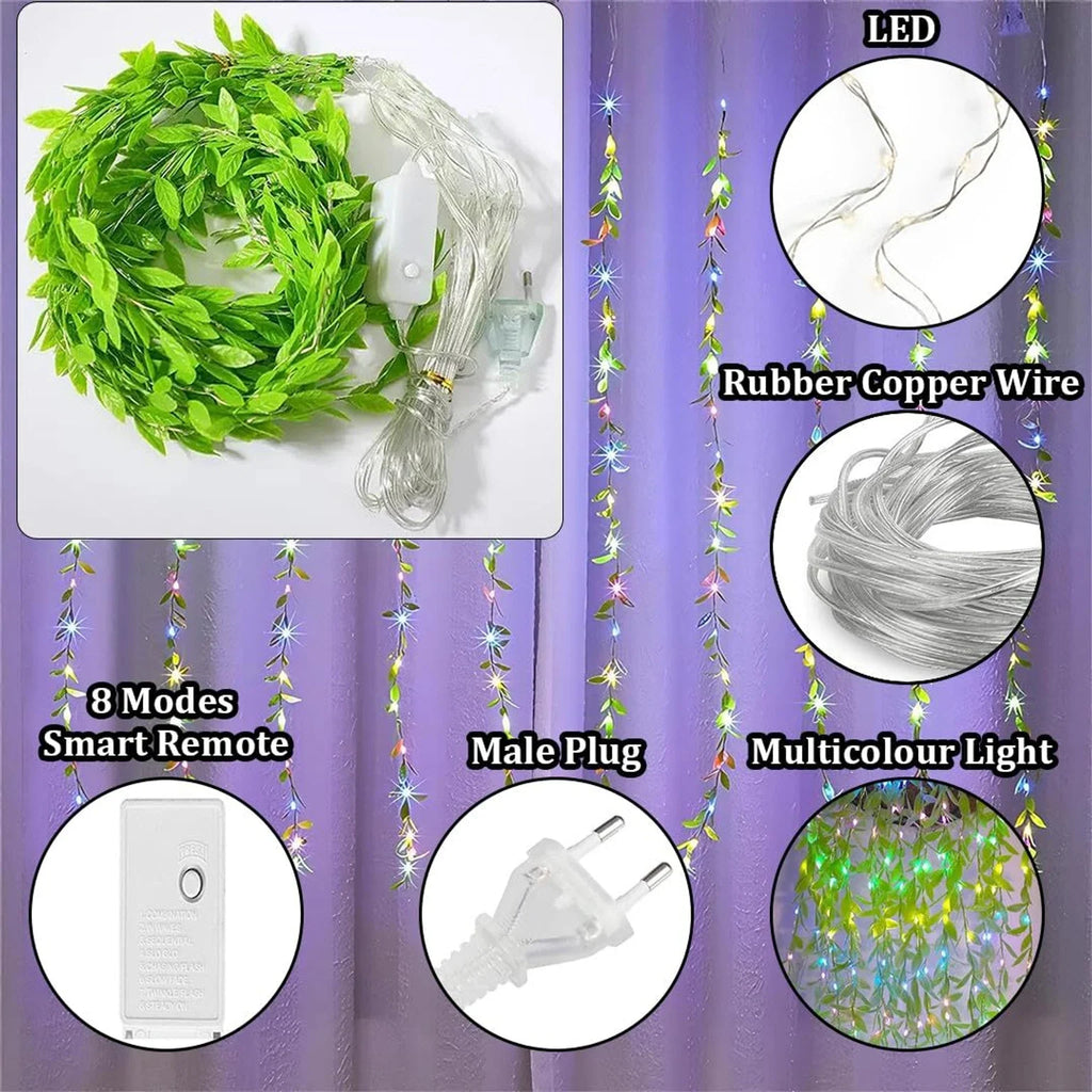 LEDs  Multicolor Flickering Leaf Rice Lights size-13*7*8cm - 21104