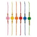 {Pack of 12} Multi Color Printed Wood Friendship Belt/Friendship Band/Bracelet -Friendship Day - 20842