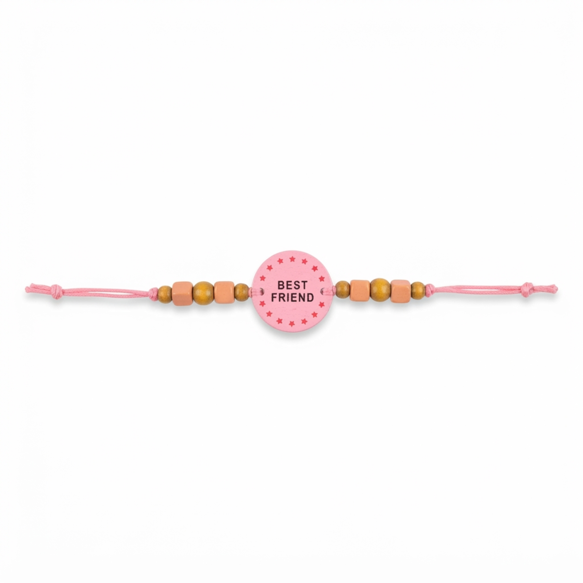 {Pack of 12} Multi Color Printed Wood Friendship Belt/Friendship Band/Bracelet -Friendship Day - 20842