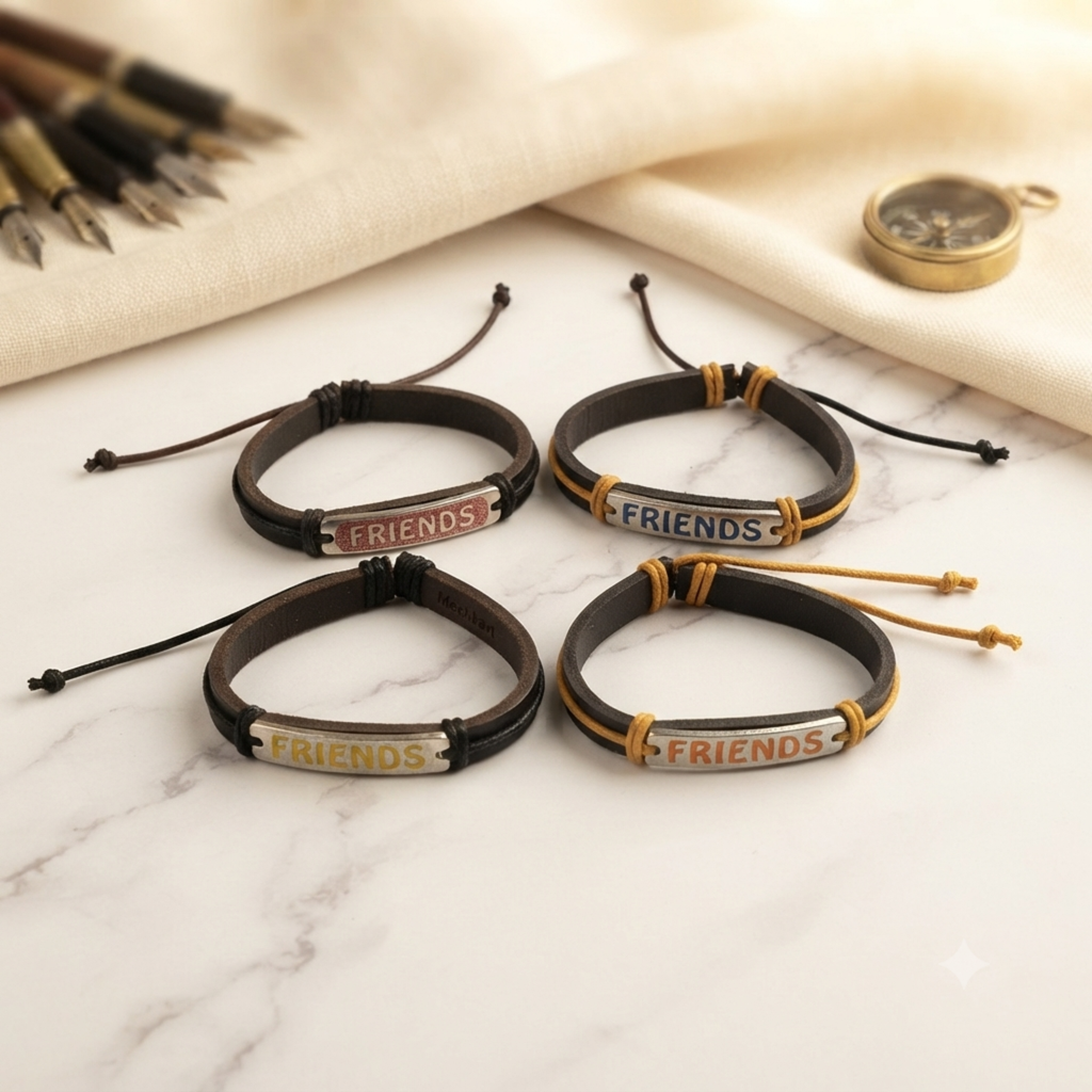 {Pack of 12} Best Friend Unisex Faux Leather Bracelet - 20859