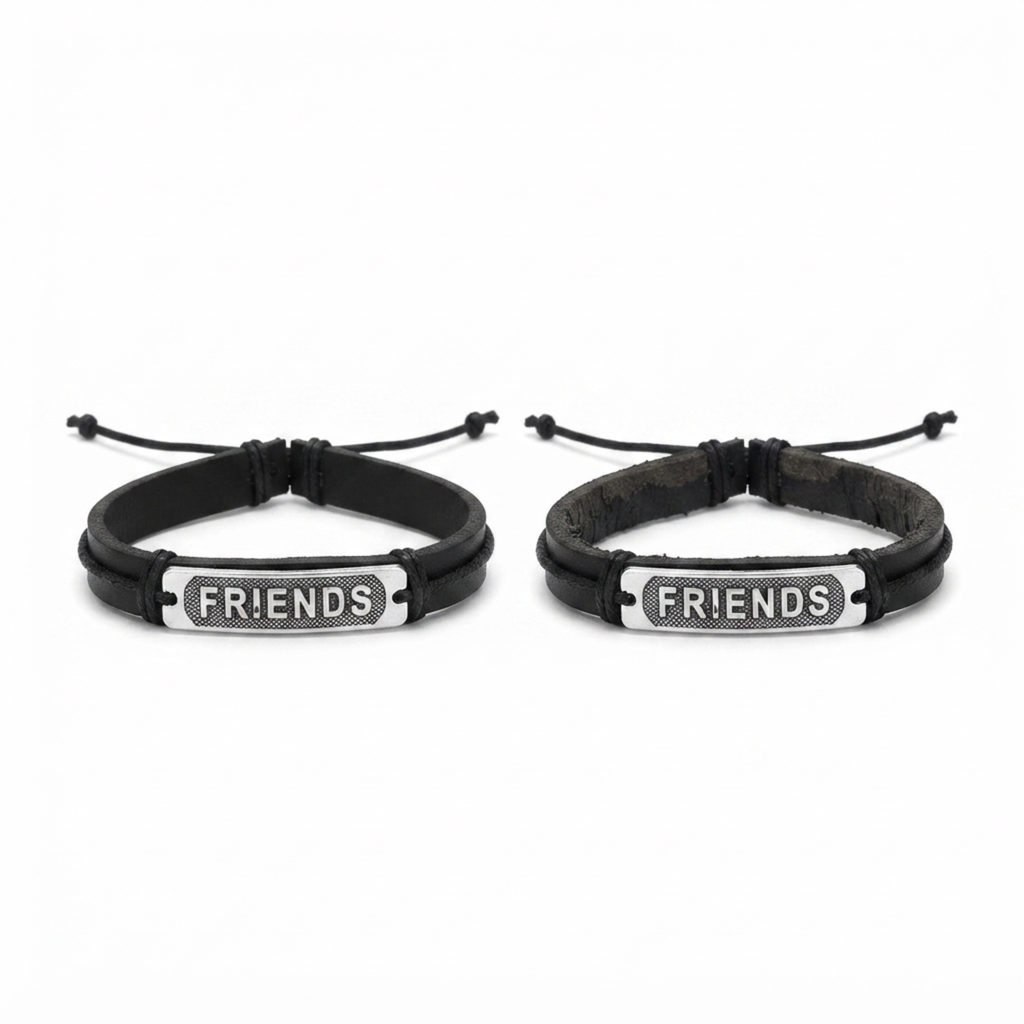 {Pack of 12} Best Friend Unisex Faux Leather Bracelet - 20859