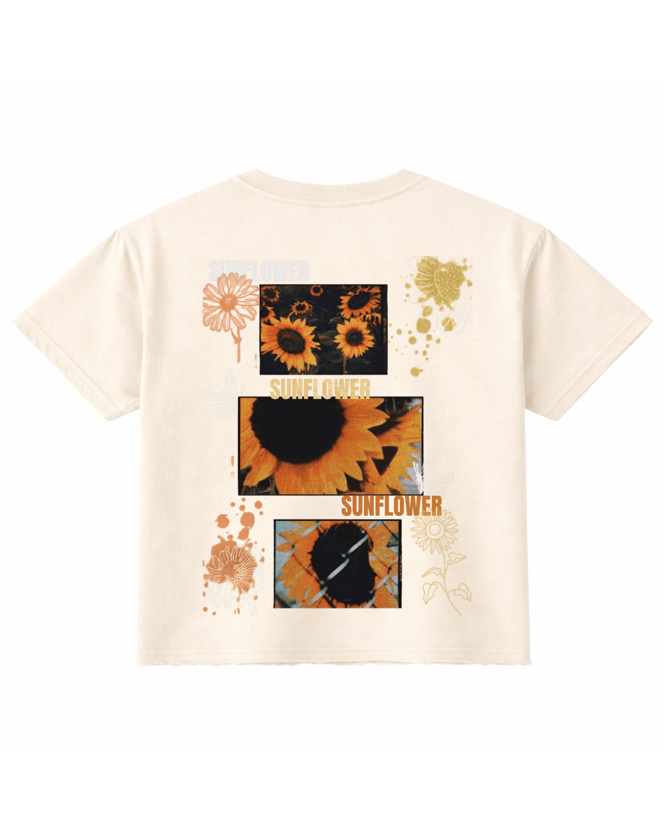 Off White Boxy Fit T-shirt Back Design