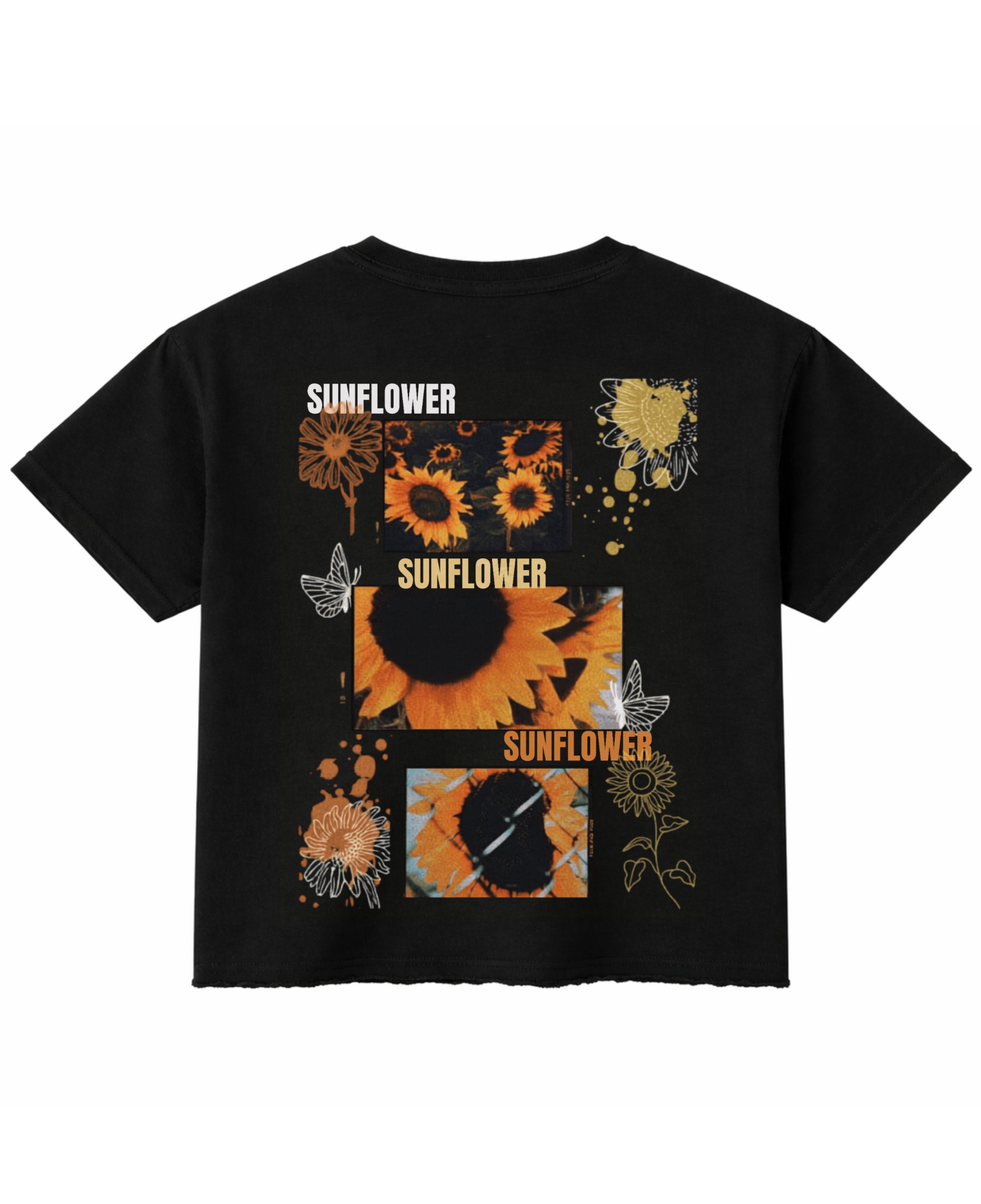 Black Boxy Fit T-shirt Back Design