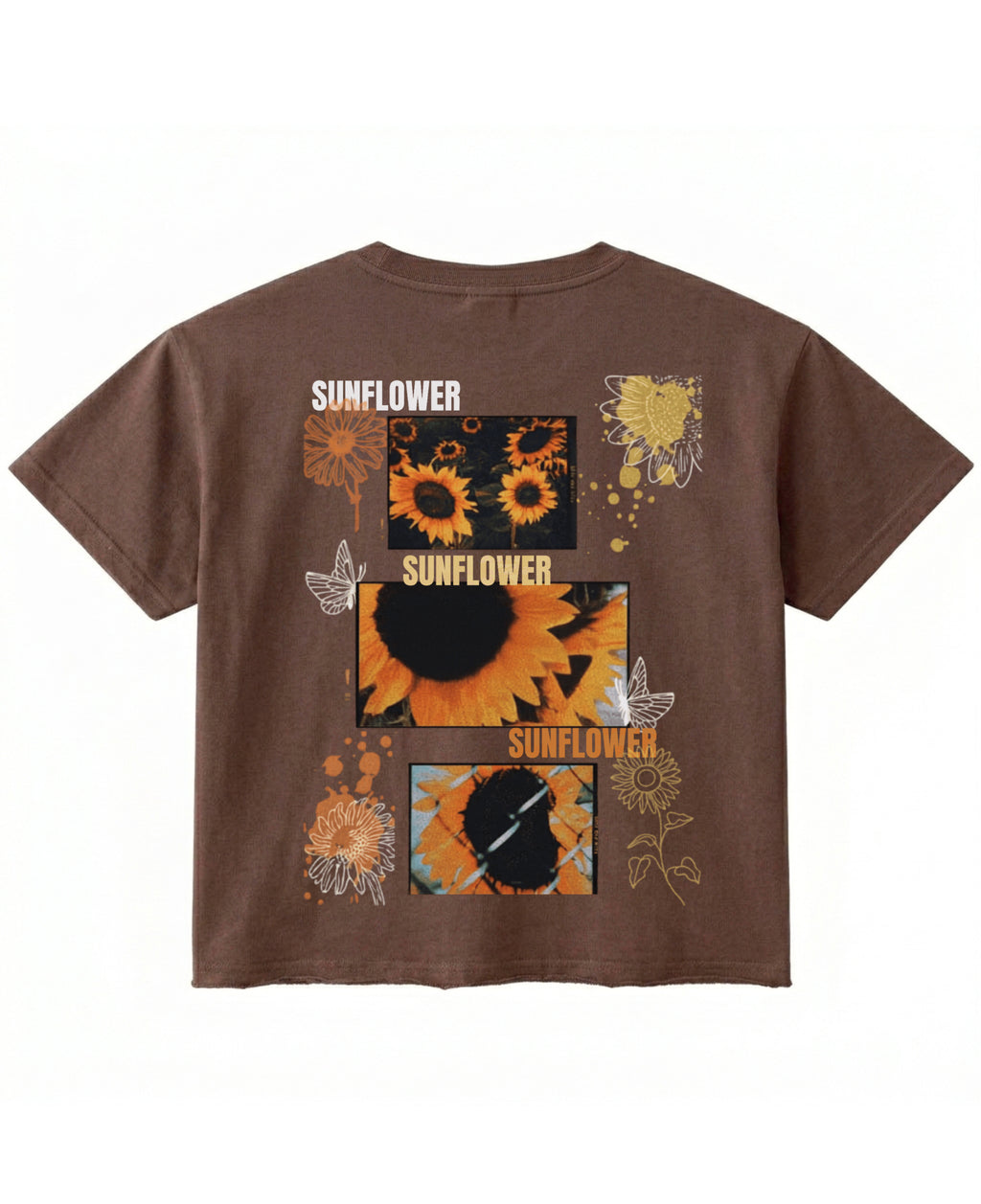 Brown Boxy Fit T-shirt Back Design