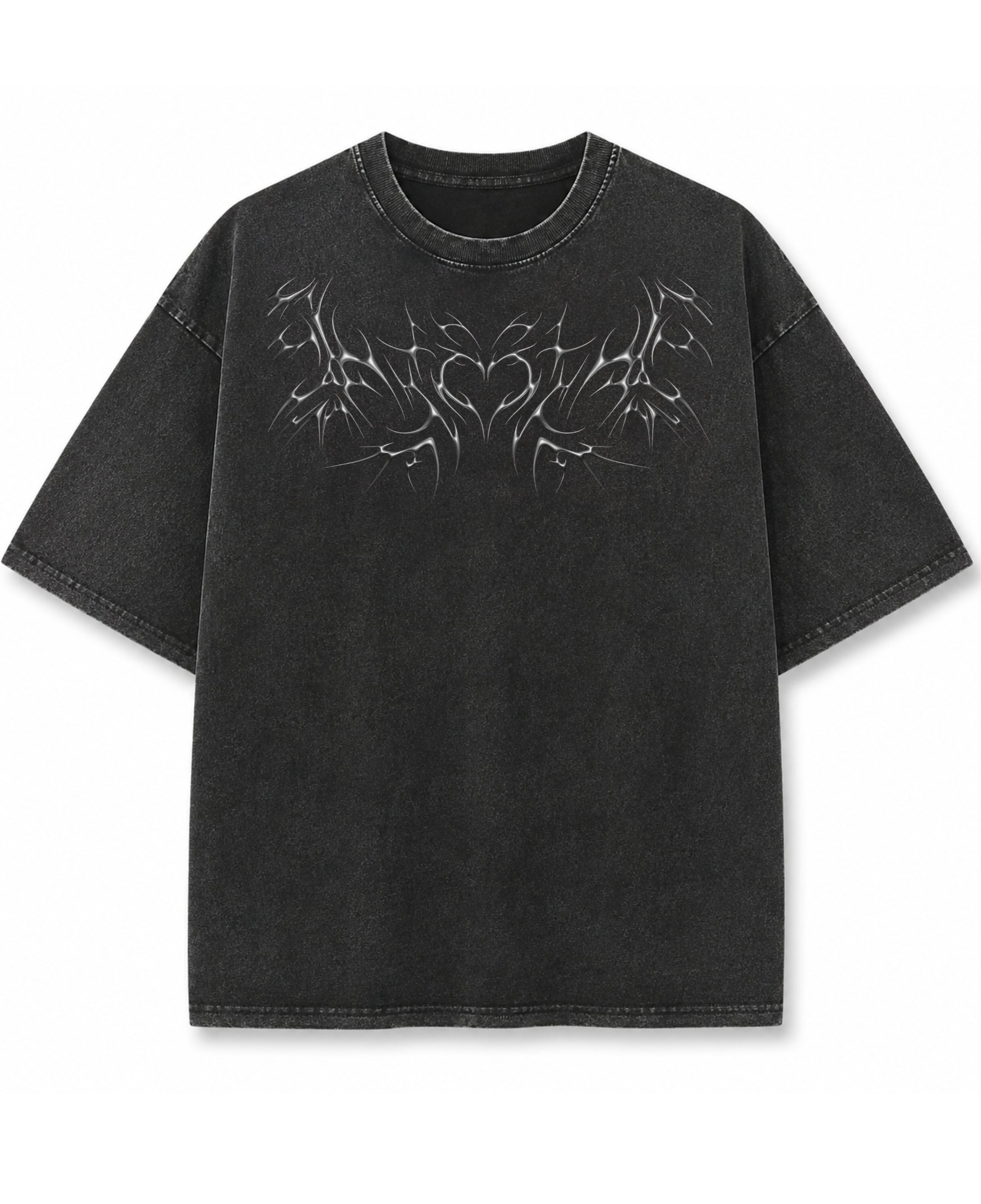 Vintage Fade Wash Oversized T-shirt Front Design