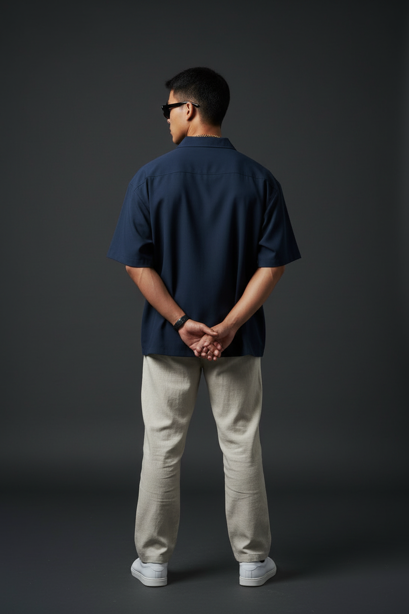 Navy Shirt - Fixed Face Back