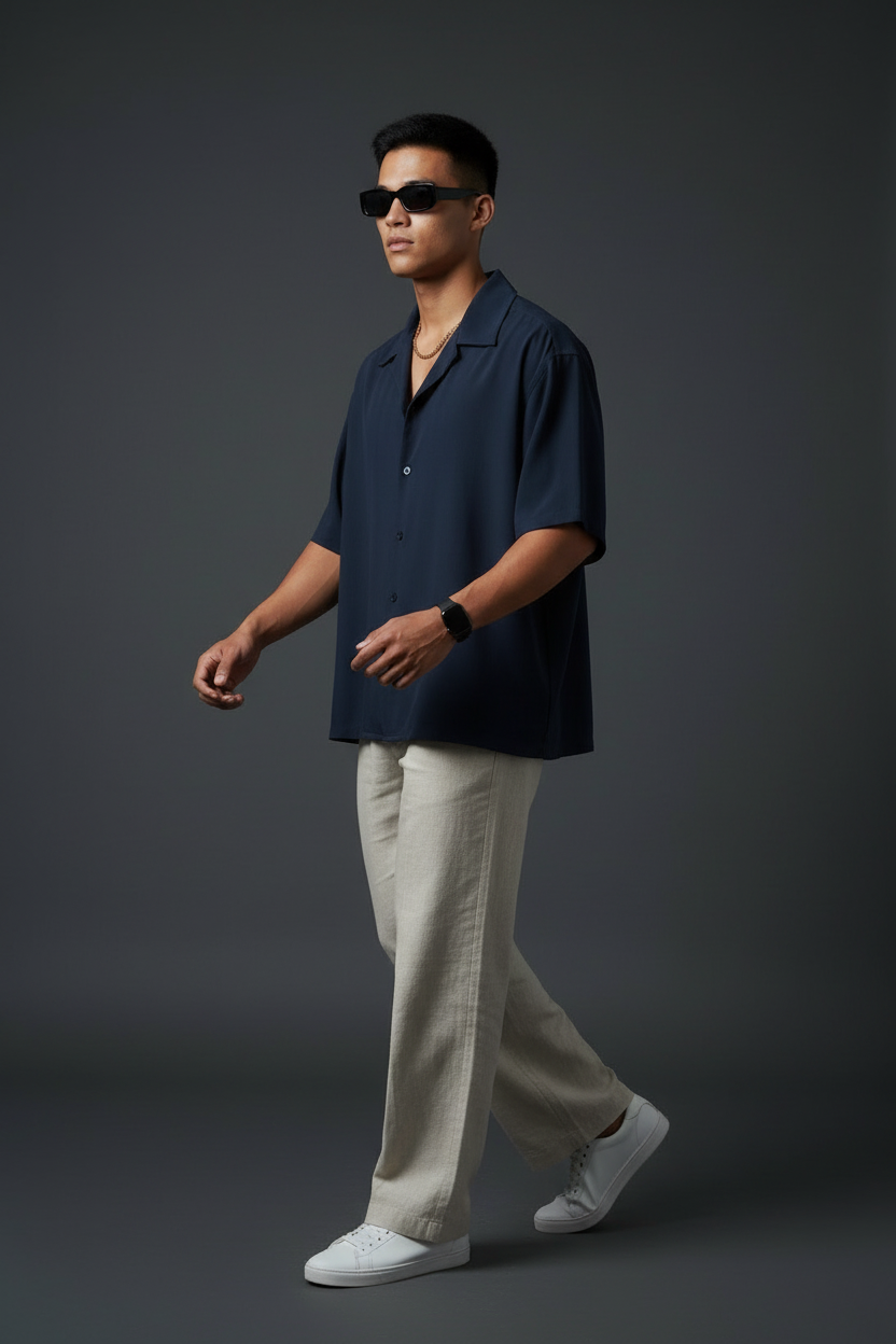 Navy Shirt - Fixed Face Side