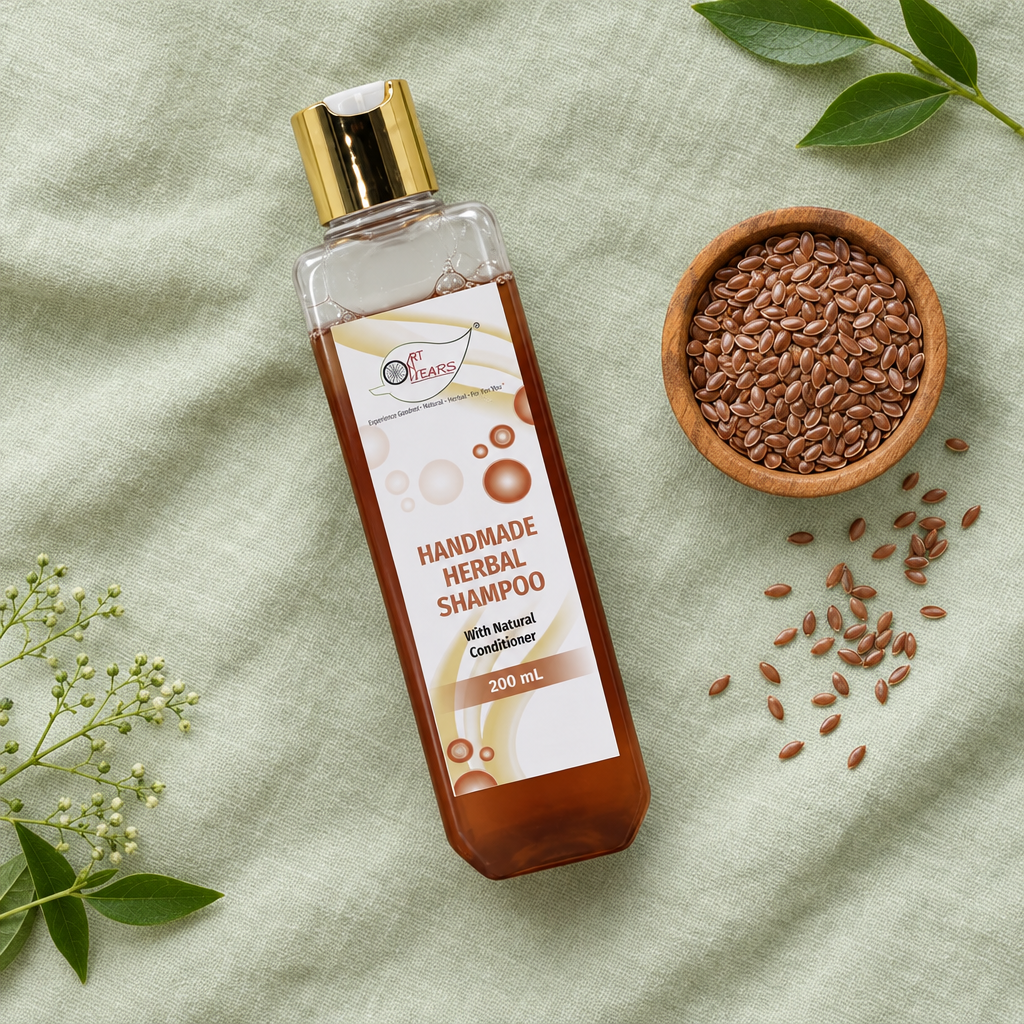 Overhead shampoo flat lay
