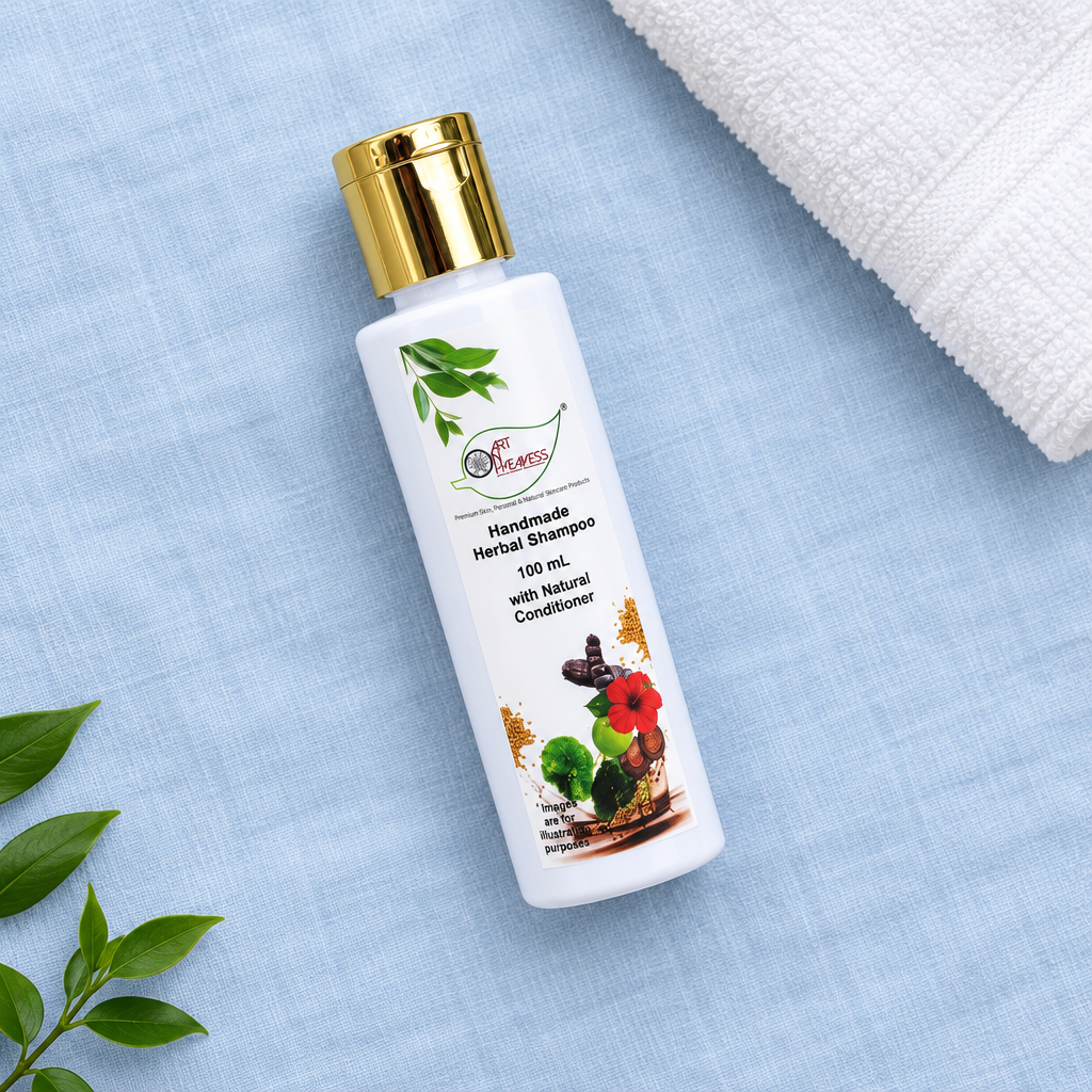 Overhead shampoo flat lay