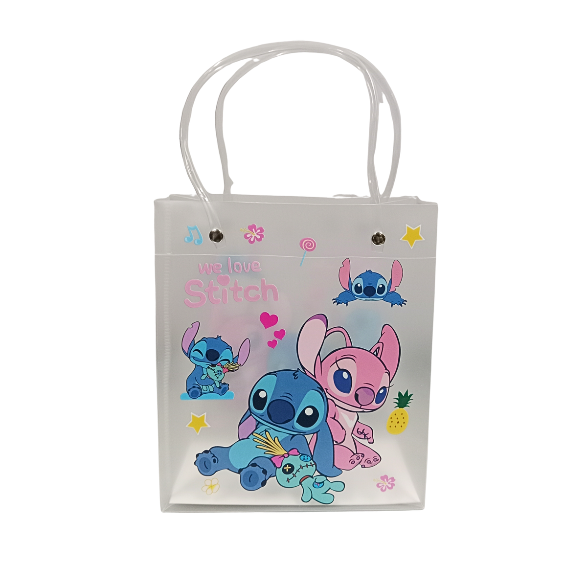 Transparent Stitch Cartoon Print Bag {Random Design} - 20538