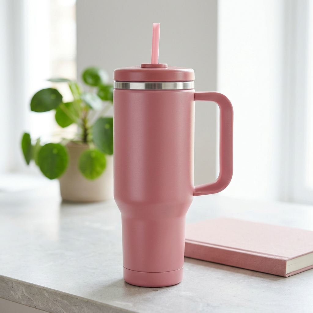 Pink tumbler lifestyle image
