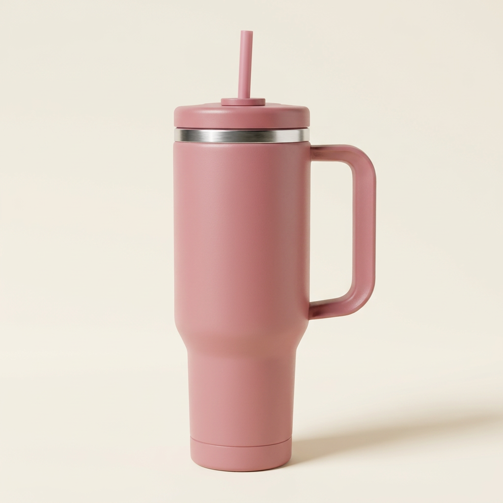 Pink tumbler studio image