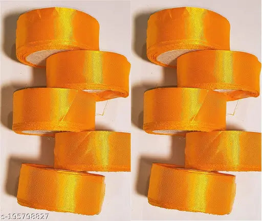 ( 5 pcs ) 1 inch Orange Satten Ribbon - 4652