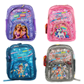Cartoon Printed School Backpack for Girls and Boys {4 Compartment} Size=35*24*20Cm {Random Color} - 20418