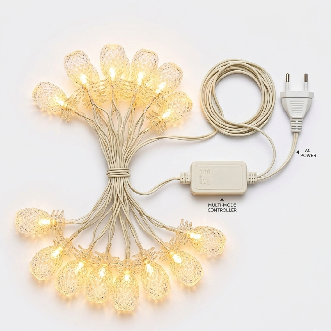 Crystal Flower LED Decorative String Light, Multicolor and Golden Color {Random Design} - 020966