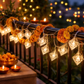Crystal Flower LED Decorative String Light, Multicolor and Golden Color {Random Design} - 020966