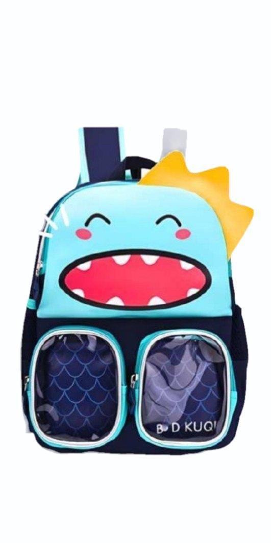 Cartoon Backpack: Cute Trendy Prints, Suitable for Boys & Girls Size=32*23*15 Cm {Random Design} - 20406