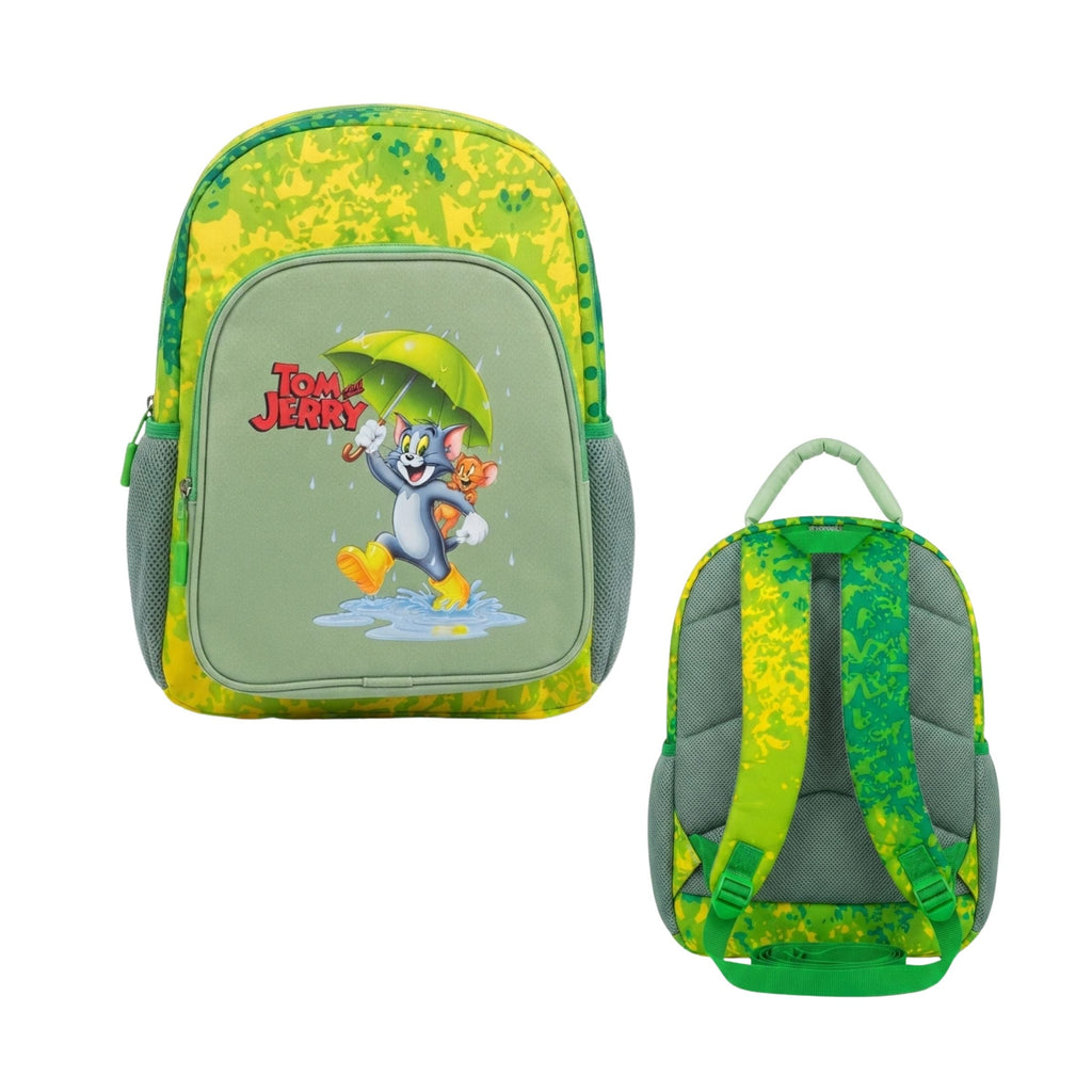 Kids School Bag Backpack with Cartoon Print | 3 Compartments School Bag for Boys & Girls Size=44*26*15Cm {Random Design} - 20785