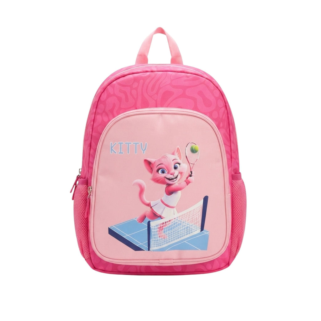 Kids School Bag Backpack with Cartoon Print | 3 Compartments School Bag for Boys & Girls Size=44*26*15Cm {Random Design} - 20785