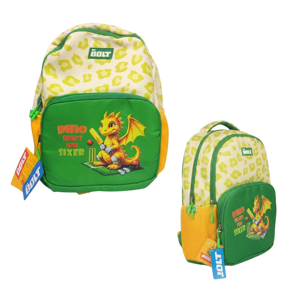 Kids School Bag Backpack with Cartoon Print | 3 Compartments School Bag for Boys & Girls Size=40*29*16 Cm {Random Design} - 20786
