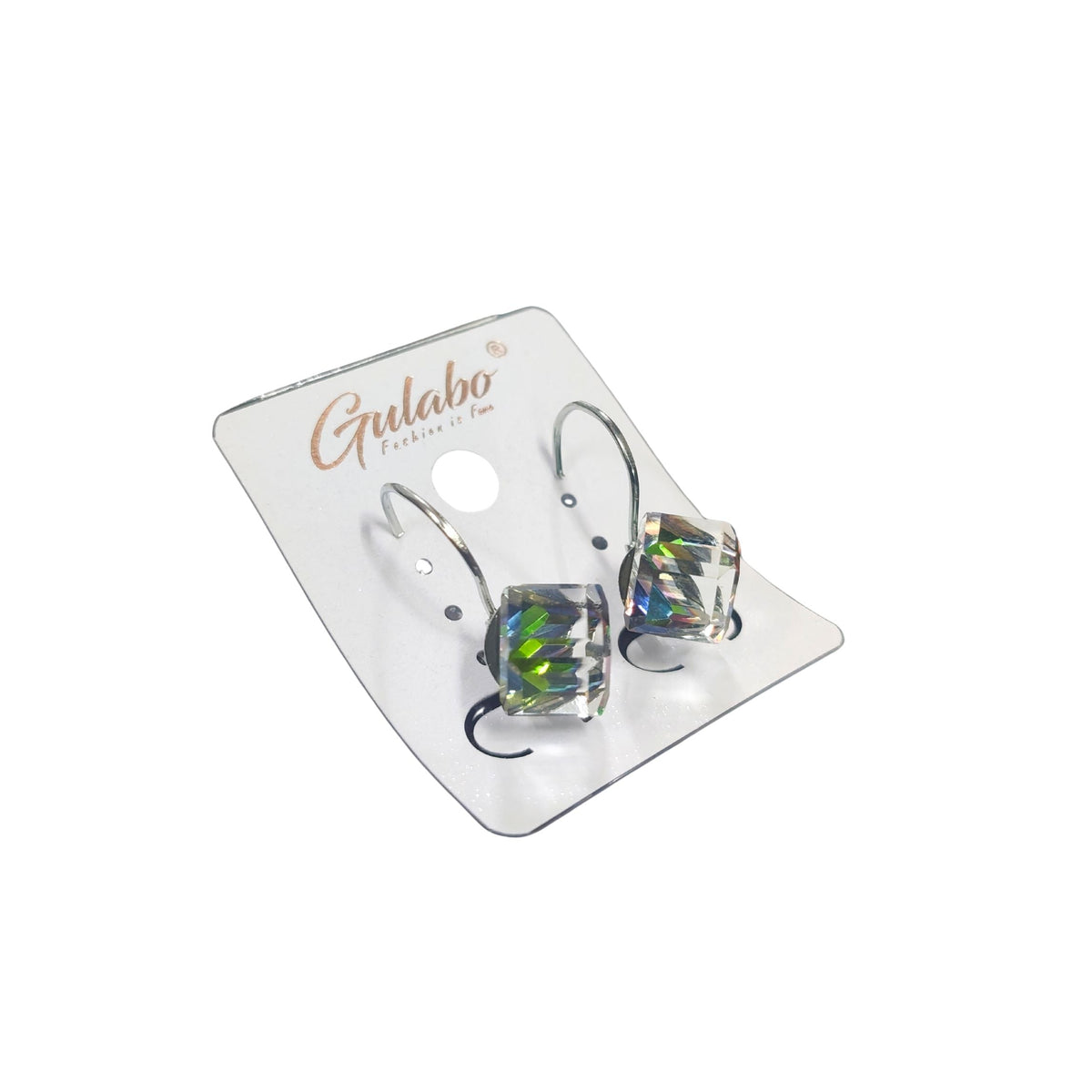 {Pack of 10} Crystal Cube Drop Dangle Earrings for Women - 10611