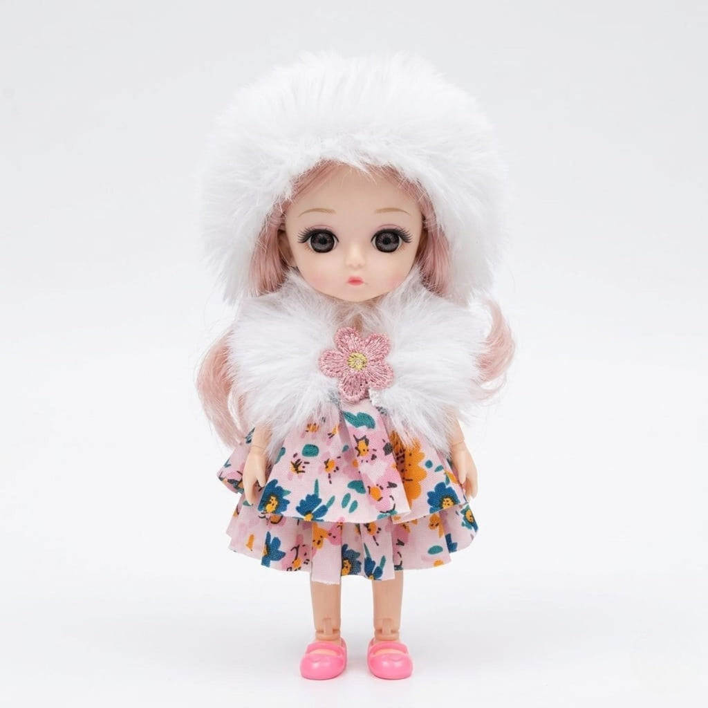 Folding Cute Baby Doll Hanging Keychain {Random Color} - 20708