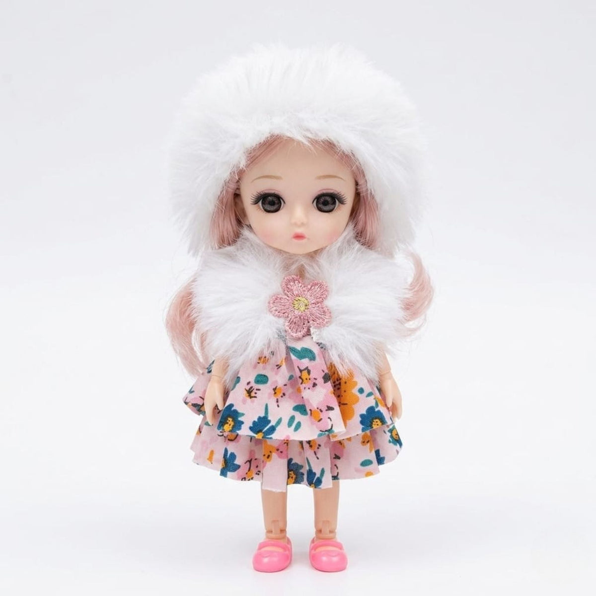 Folding Cute Baby Doll Hanging Keychain {Random Color} - 20708