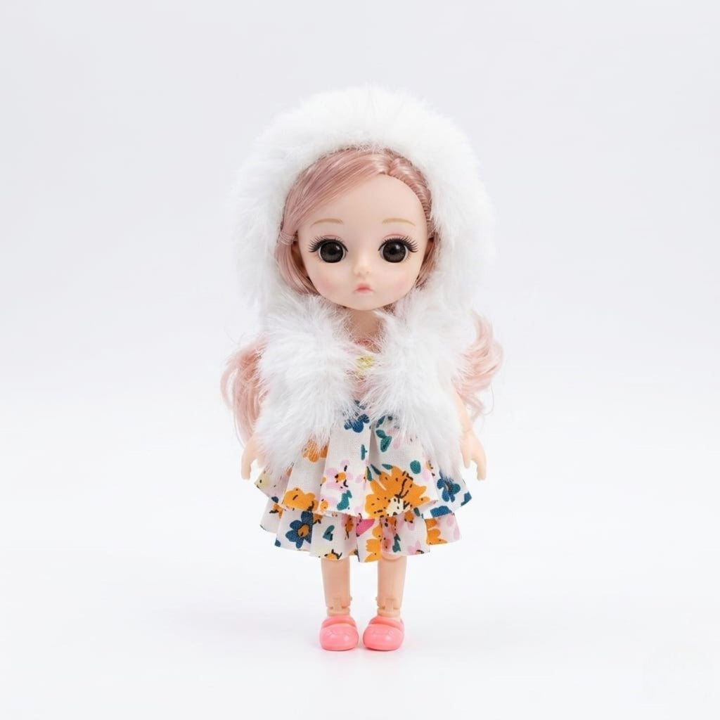 Folding Cute Baby Doll Hanging Keychain {Random Color} - 20708