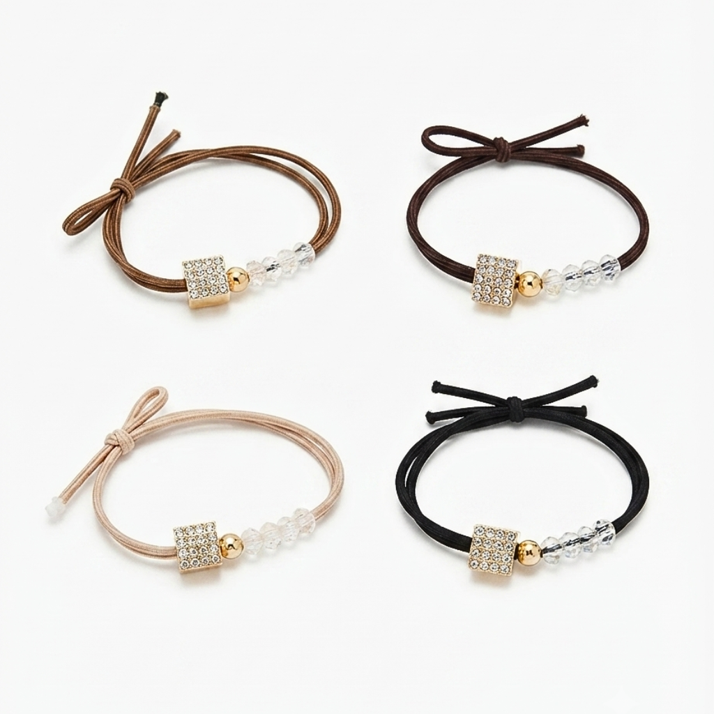 {Pack of 12} Premium Crystal Bead Bracelet | Adjustable Fashion Bracelet for Girls & Women - 20835