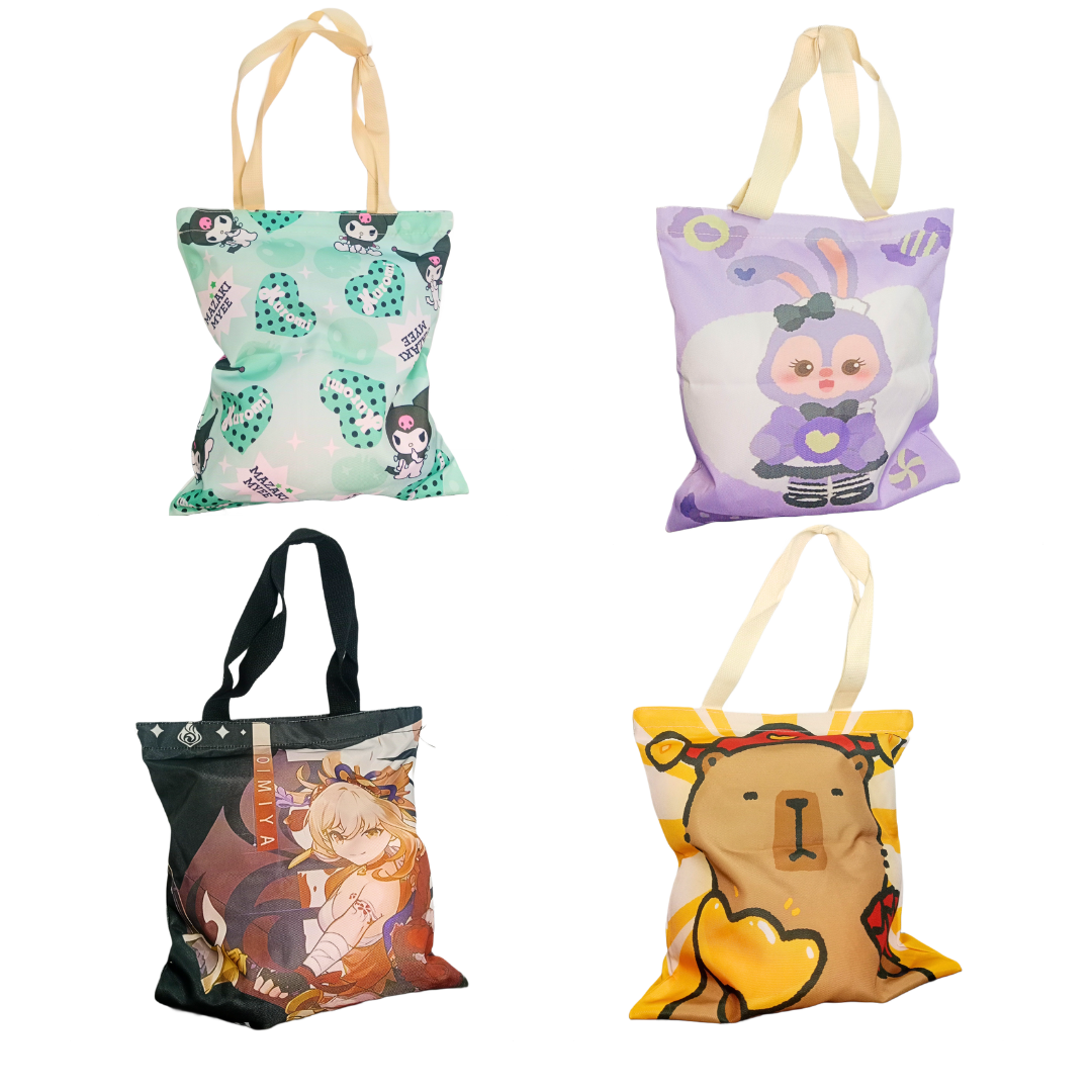 Cute Cartoon Multi Purpose School File Folder Document Bag Student Tuition Bag for Boys Girls Notebook Tote Bag {Random Design} - 20380